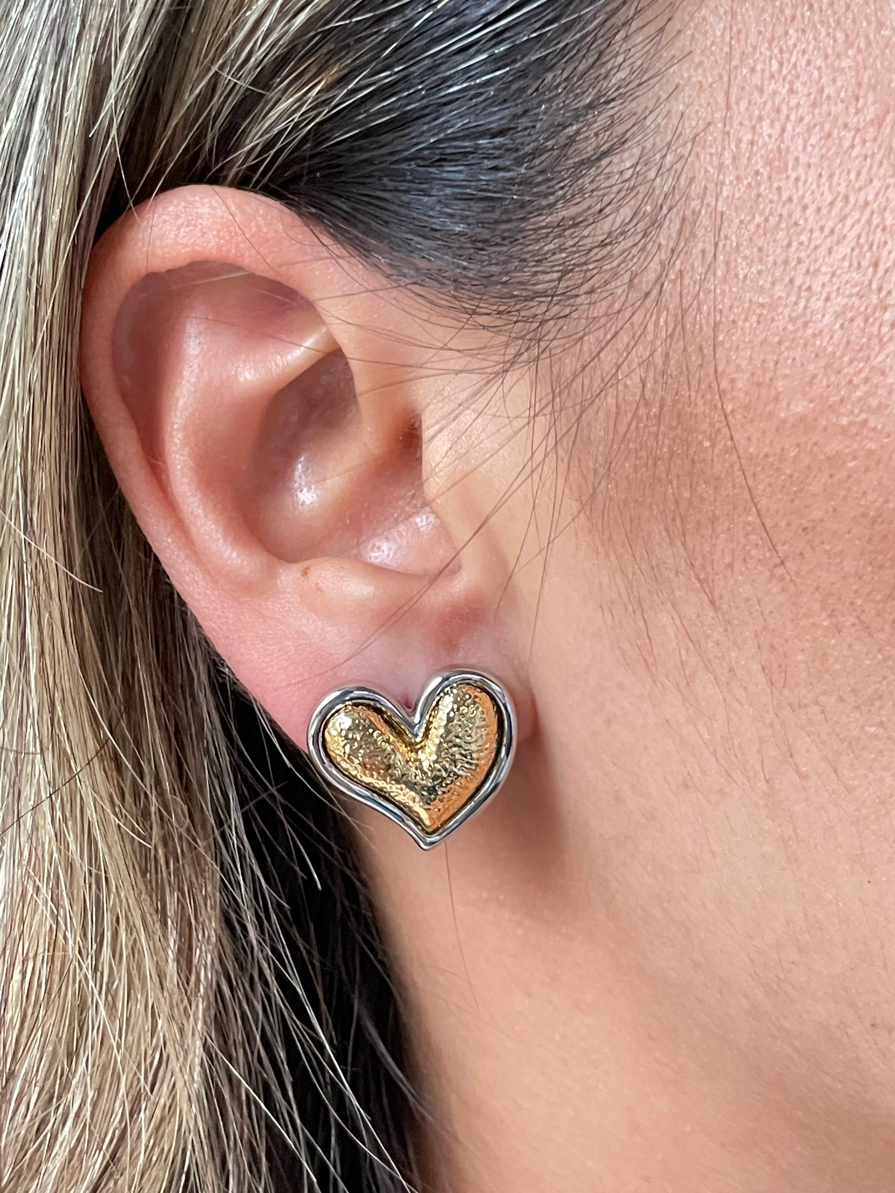 Arete corazón combinado