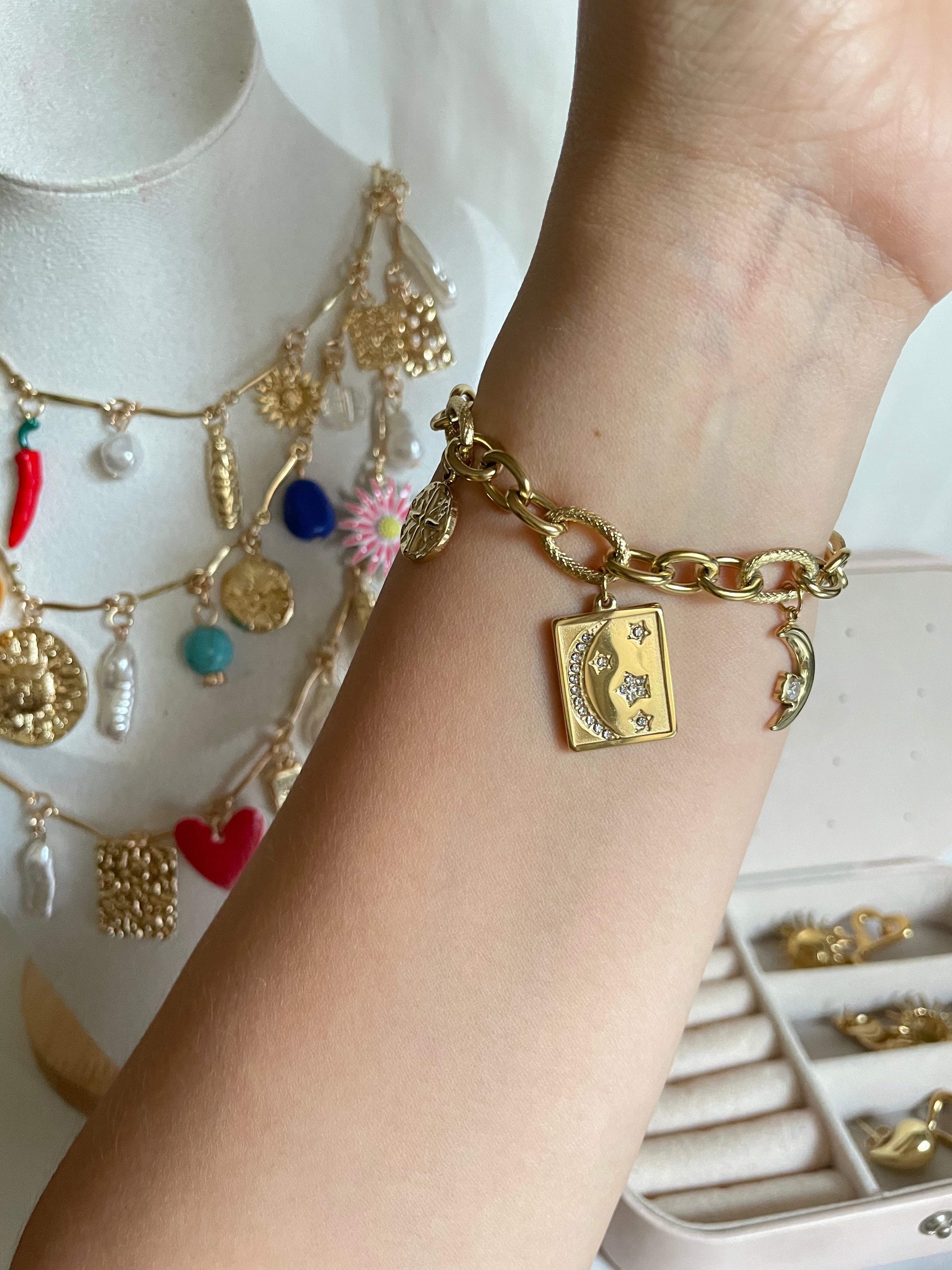 Pulsera Luna y Estrella