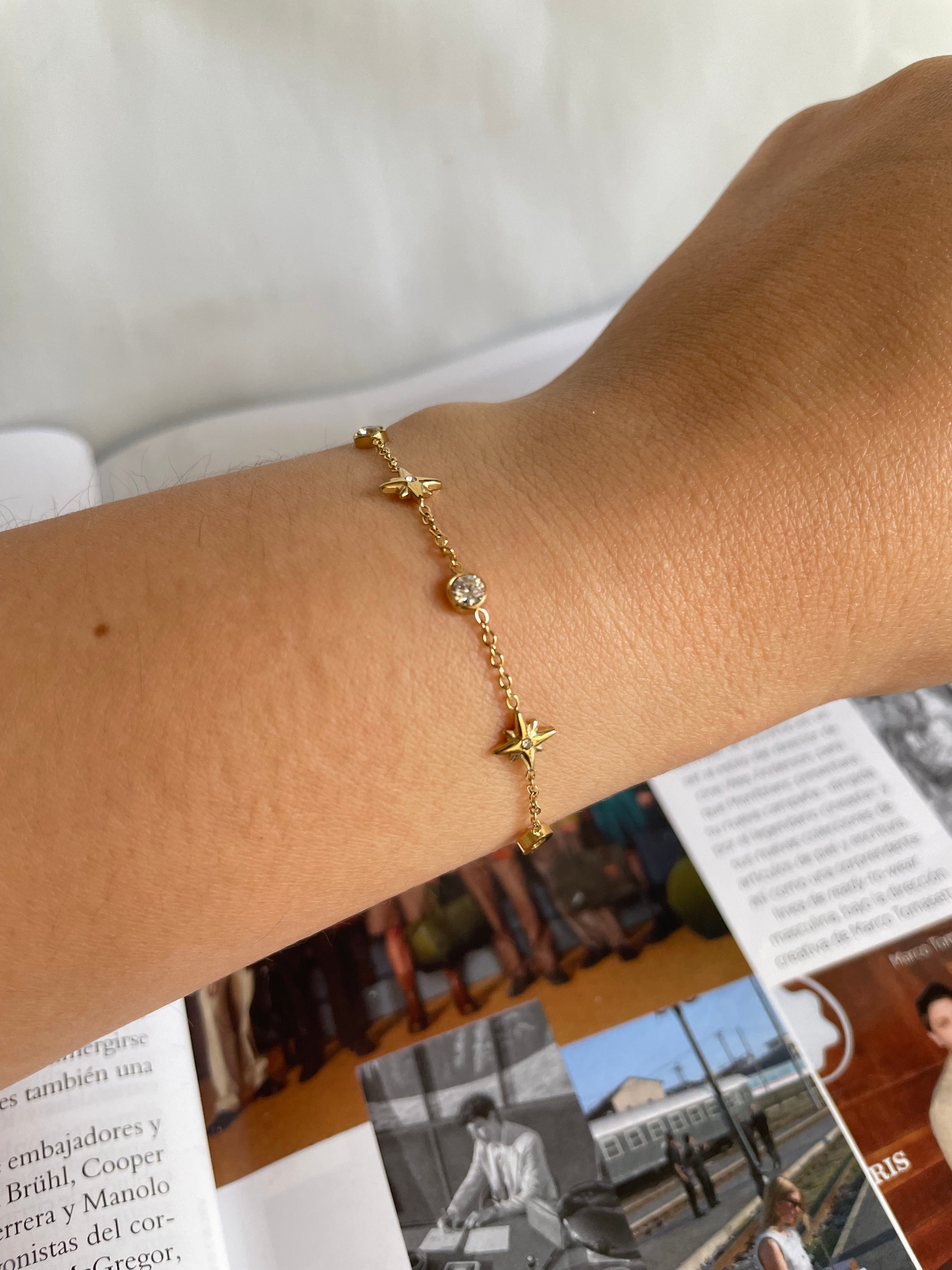 Pulsera estrellas punto