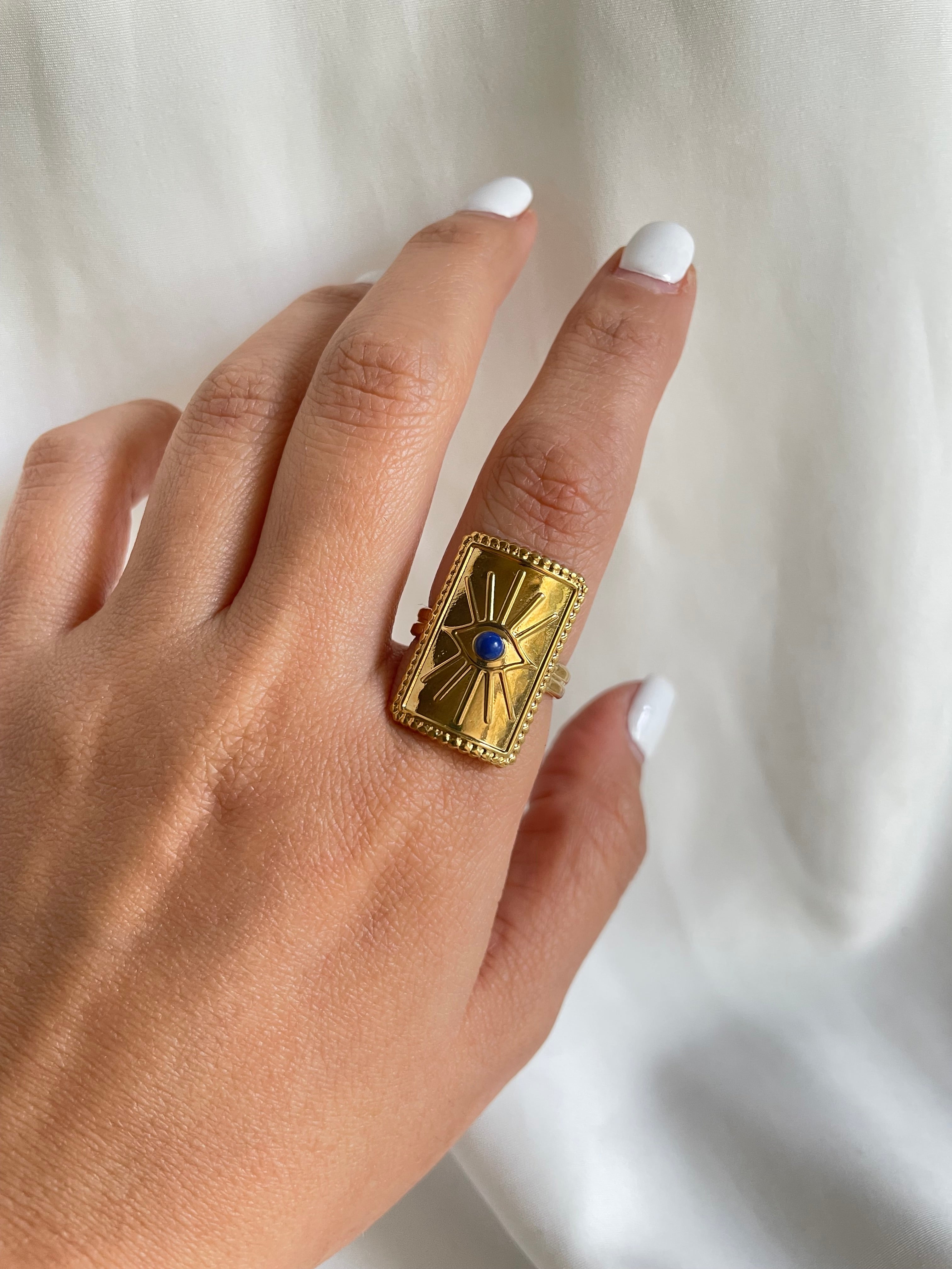 Anillo eye azul