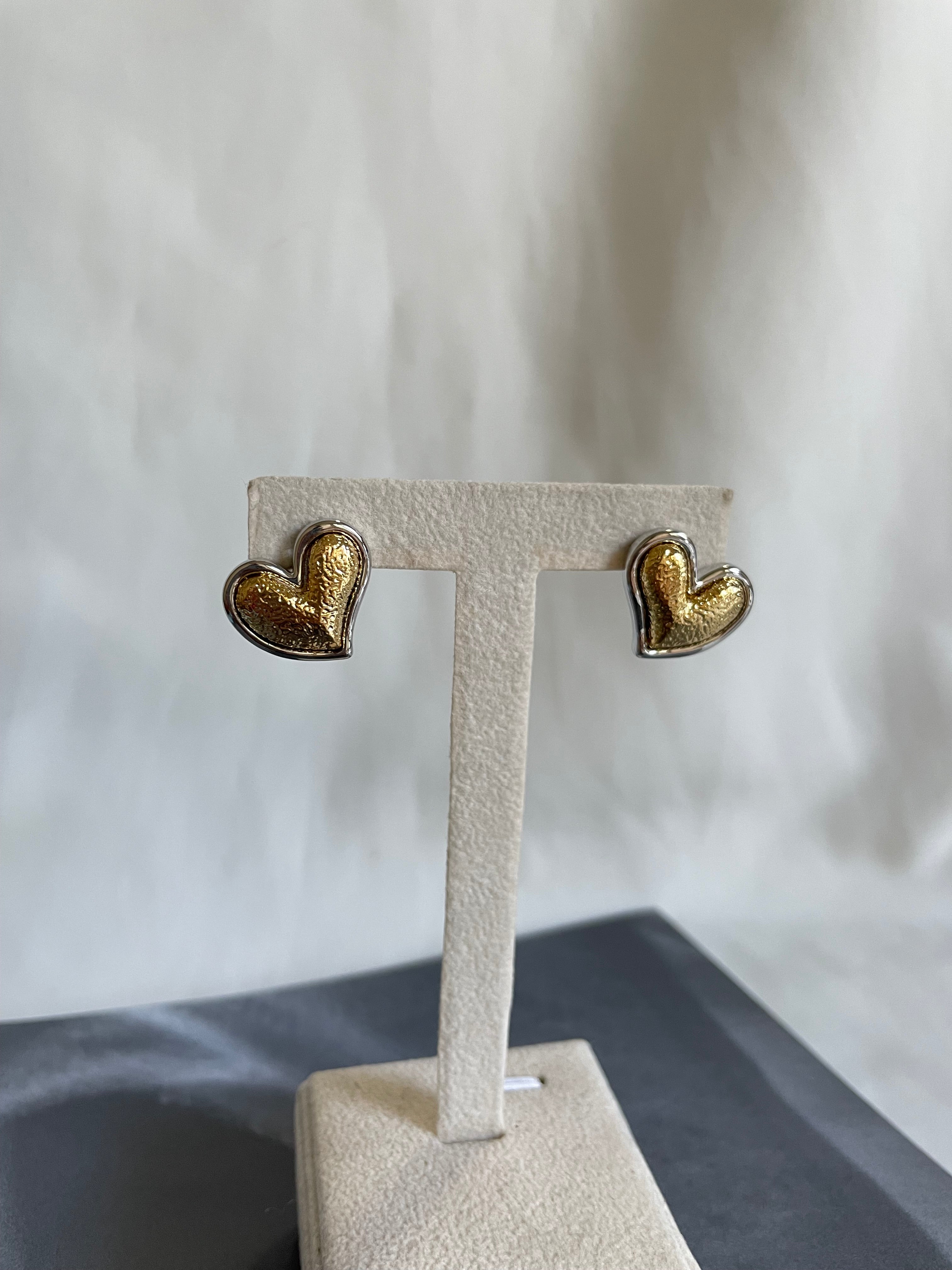 Arete corazón combinado