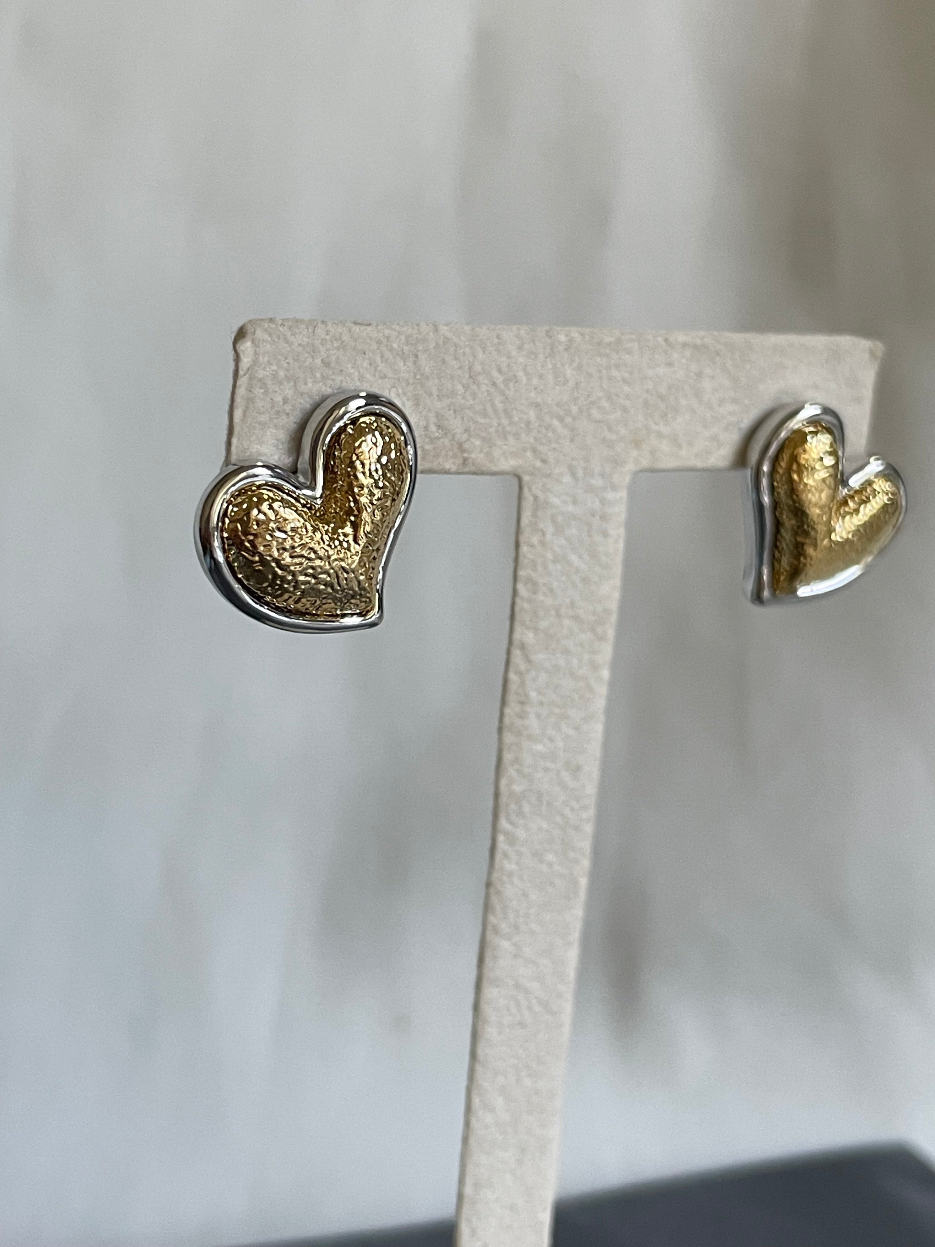 Arete corazón combinado