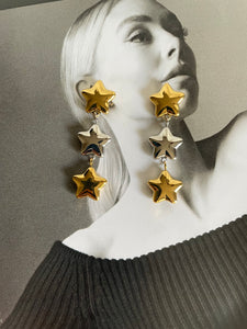 Aretes estrellas bicolor