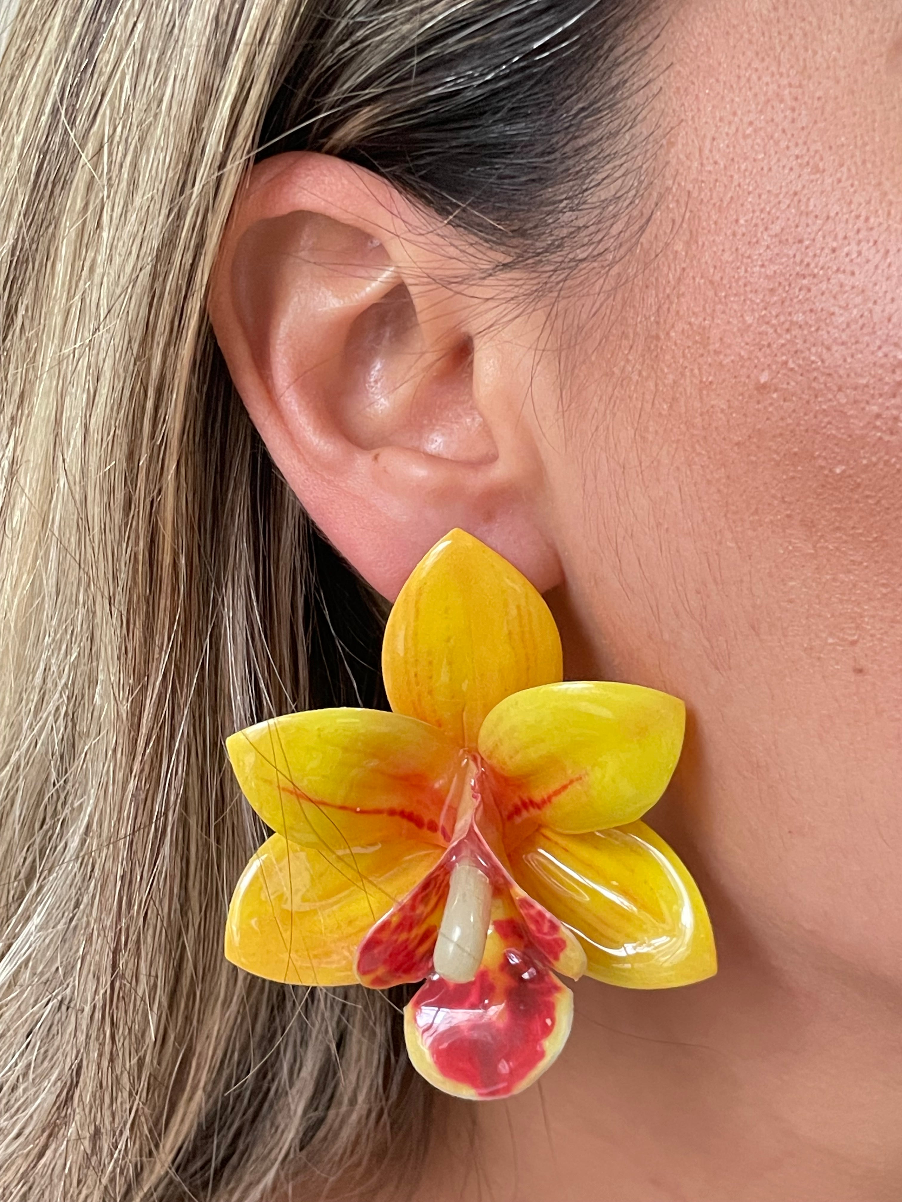 Aretes flor Hawaii