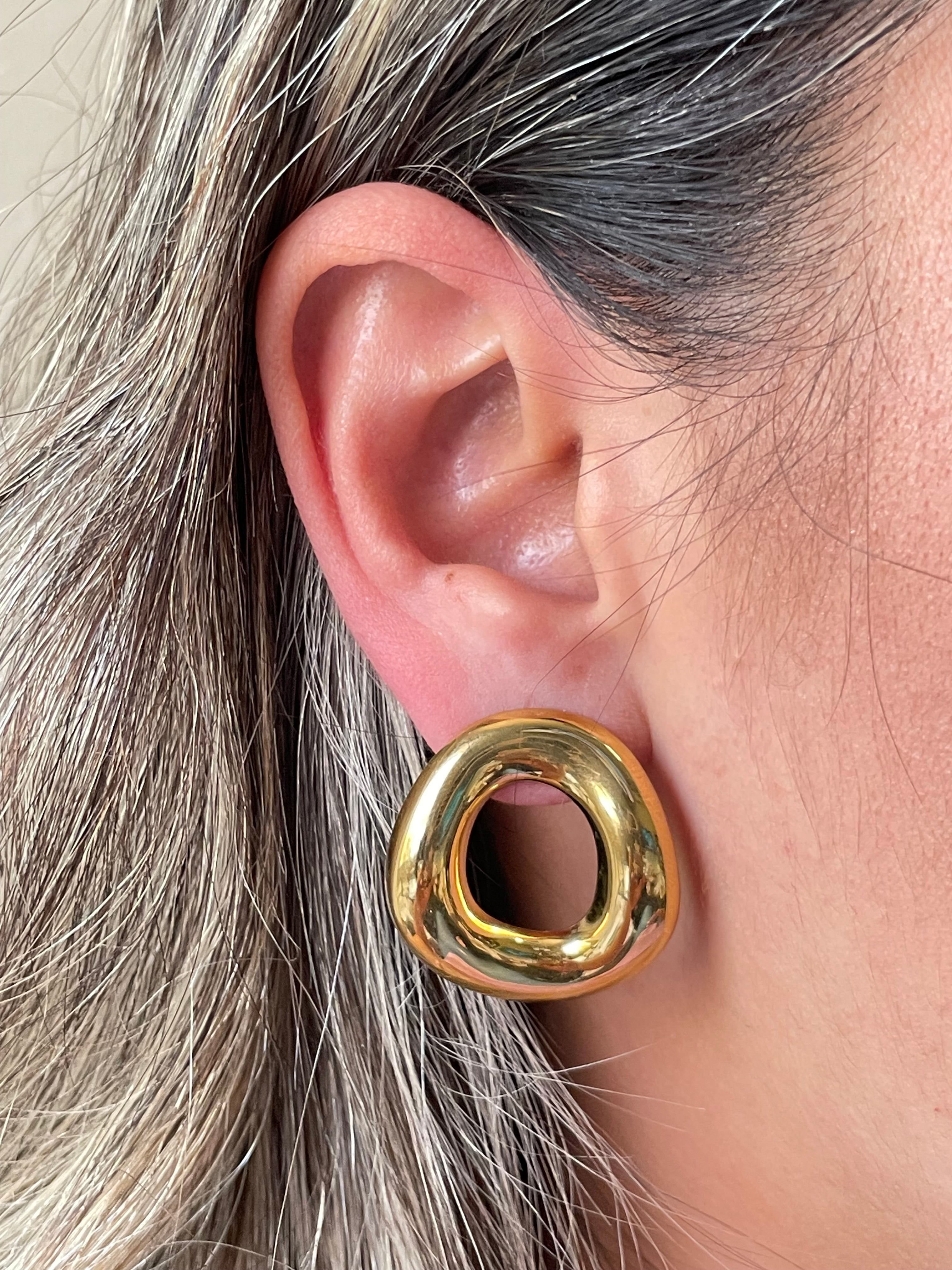 Aretes círculo hueco
