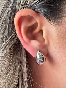 Aretes gota plata