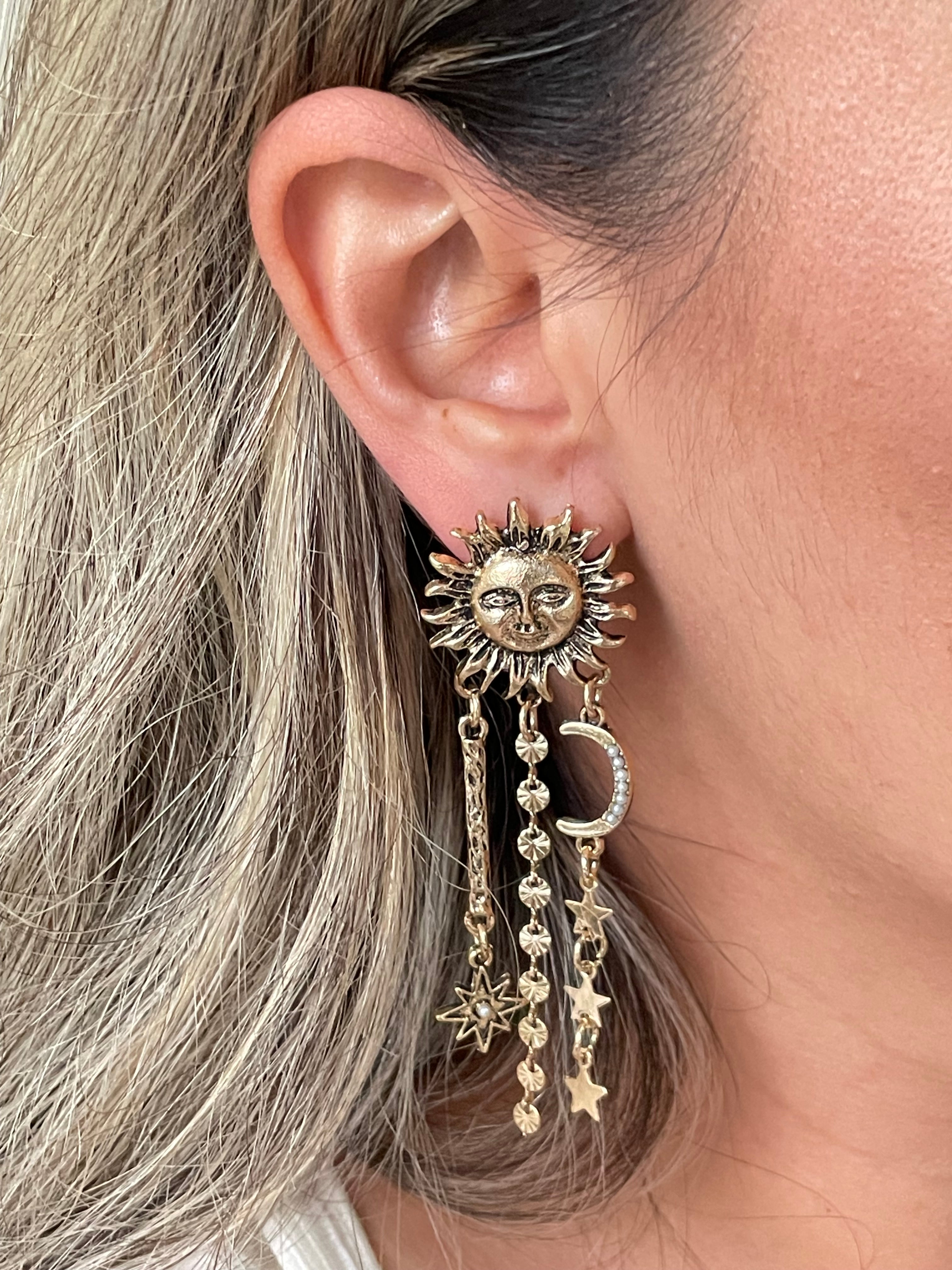 Aretes sol y Luna
