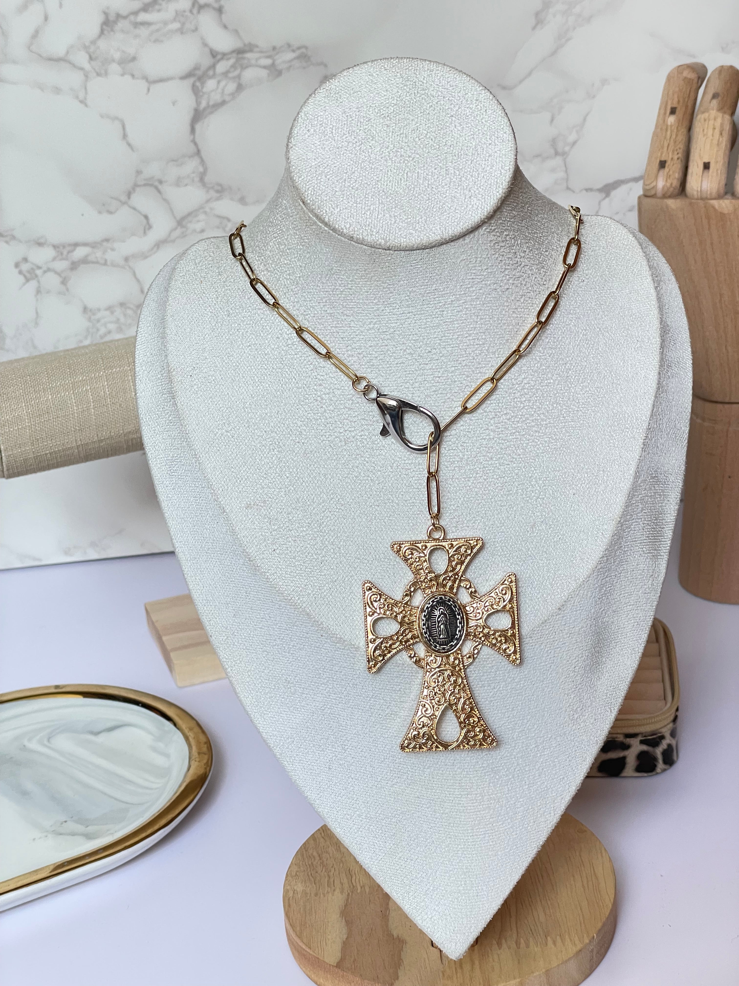 Cadena maxi cruz virgen